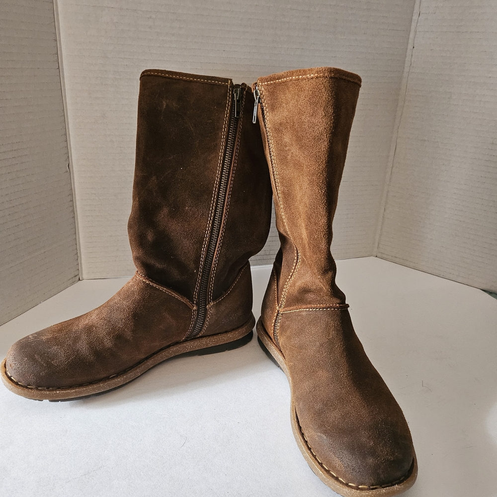 Born "Salee" Distressed Leather Boots Size 11